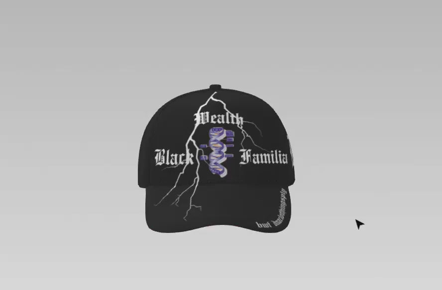 "BWF CORPORATE LIGHTNING" BLACK SUEDE HATS