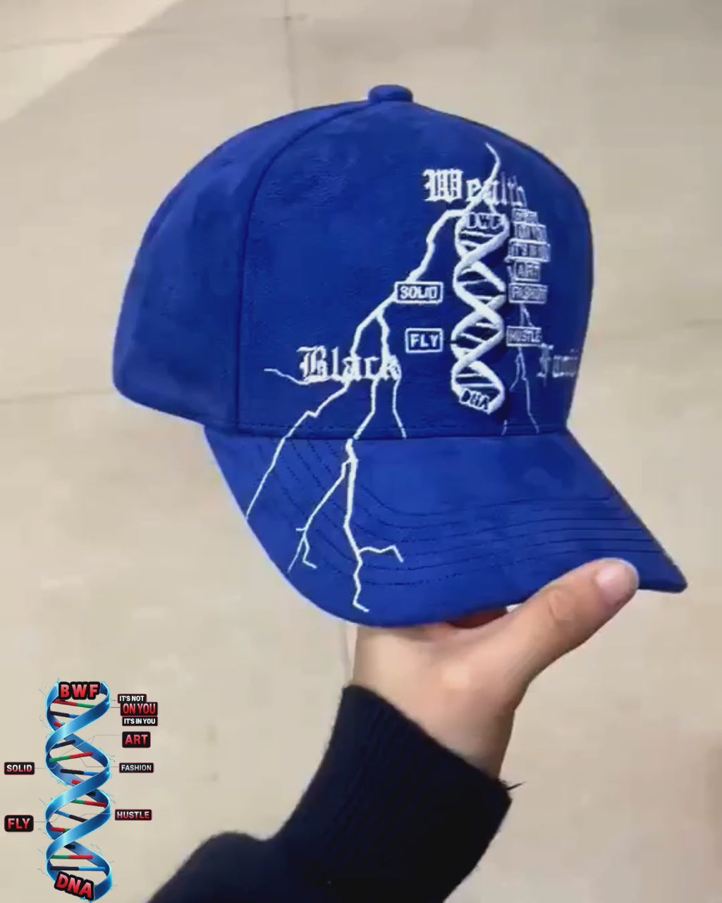 "BWF CORPORATE" DODGER BLUE LIGHTNING SUEDE HATS