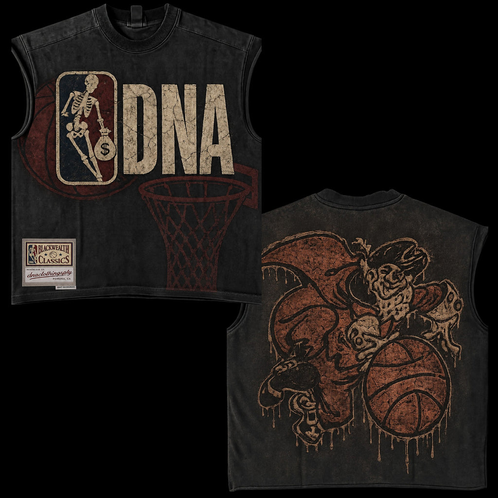 "BLACKWEALTH CLASSICS" (UPTOWN) SLEEVELESS UNISEX TEE -GREY
