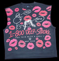 "CHILDHOOD CRUSH" (1-800-DEEP-STROKE) SLEEVELESS UNISEX TEE -GREY