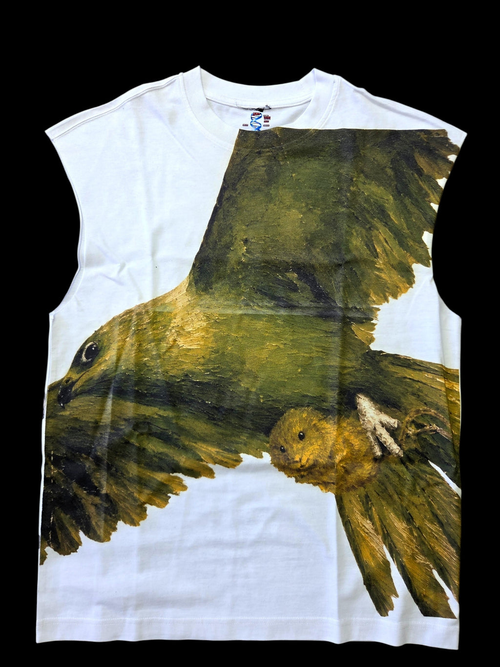 "EARLY BIRDS" SLEEVELESS UNISEX TEE -WHITE