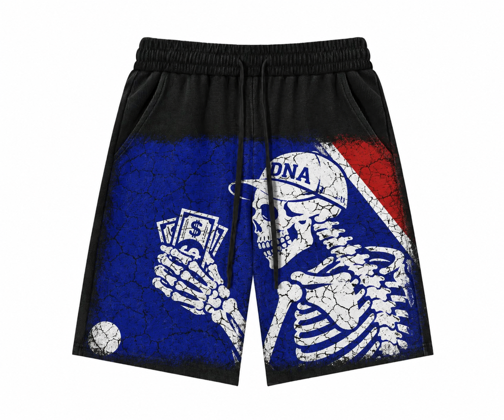 "MAJOR LEAGUE CHASERS" LOGO SHORTS -BLK