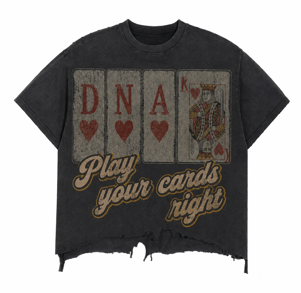 LIFE'S A GAMBLE TEE -GREY