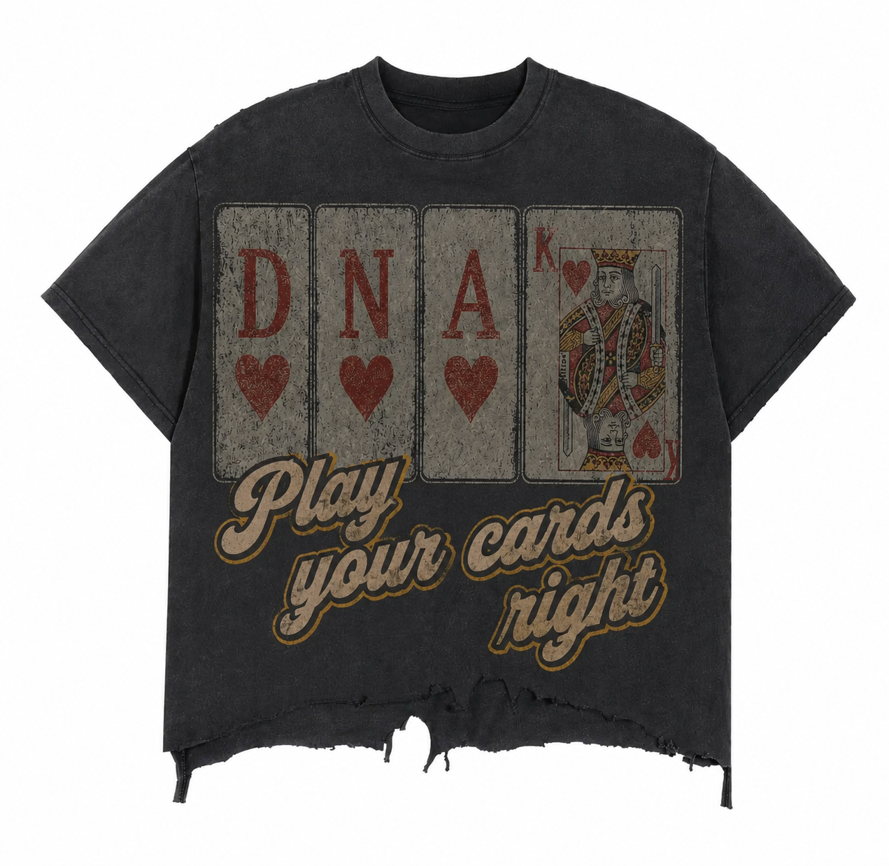 LIFE'S A GAMBLE TEE -GREY