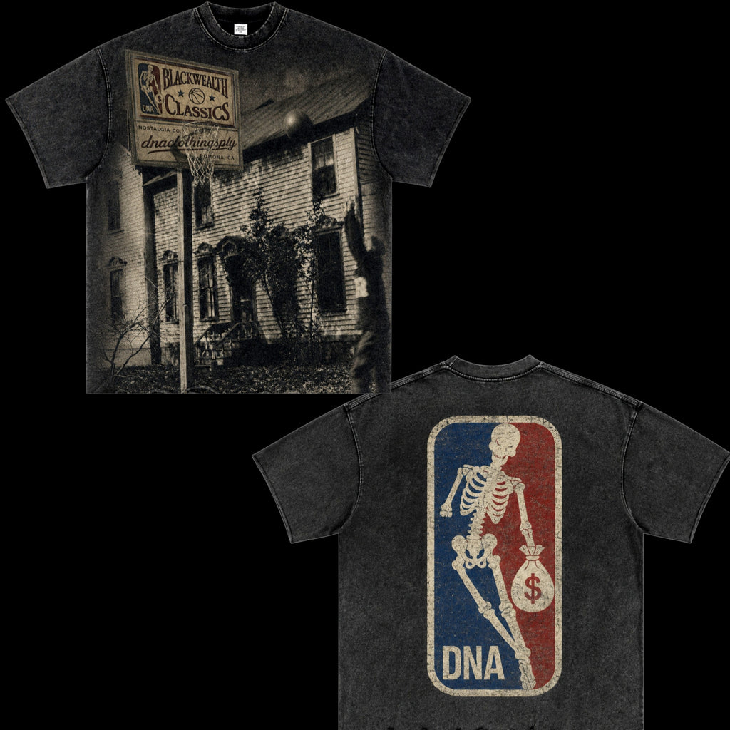 "BLACKWEALTH CLASSICS" (HOME COURT) TEE -GREY