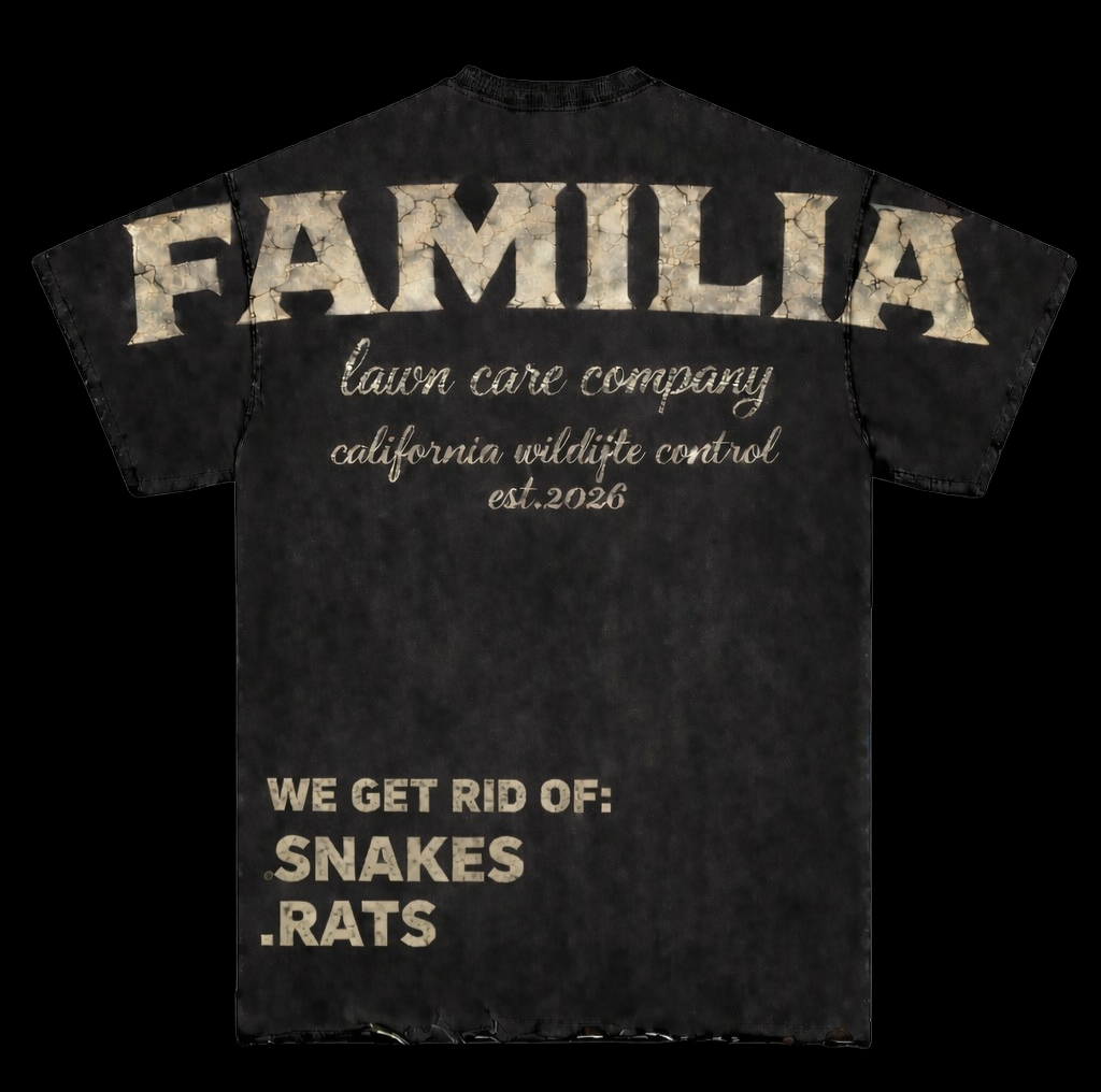 FAMILIA LAWNCARE TEE -BLK