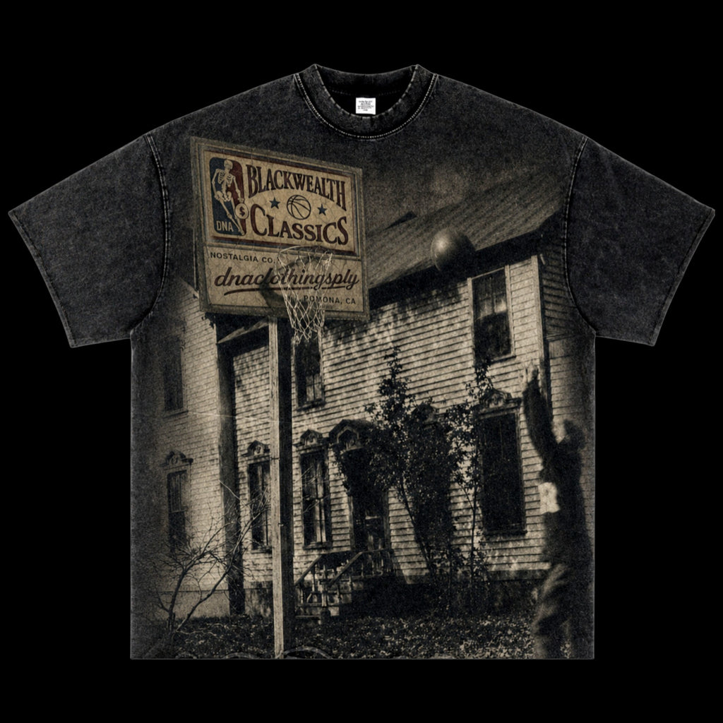 "BLACKWEALTH CLASSICS" (HOME COURT) TEE -GREY