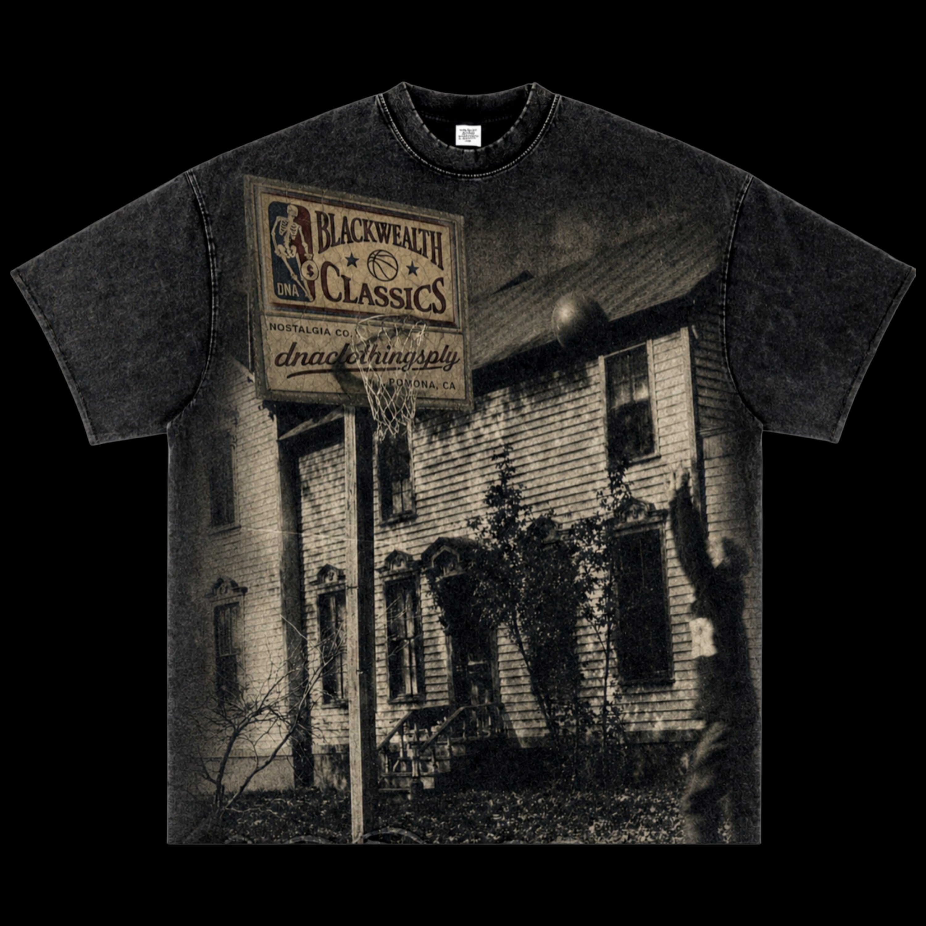 "BLACKWEALTH CLASSICS" (HOME COURT) TEE -GREY