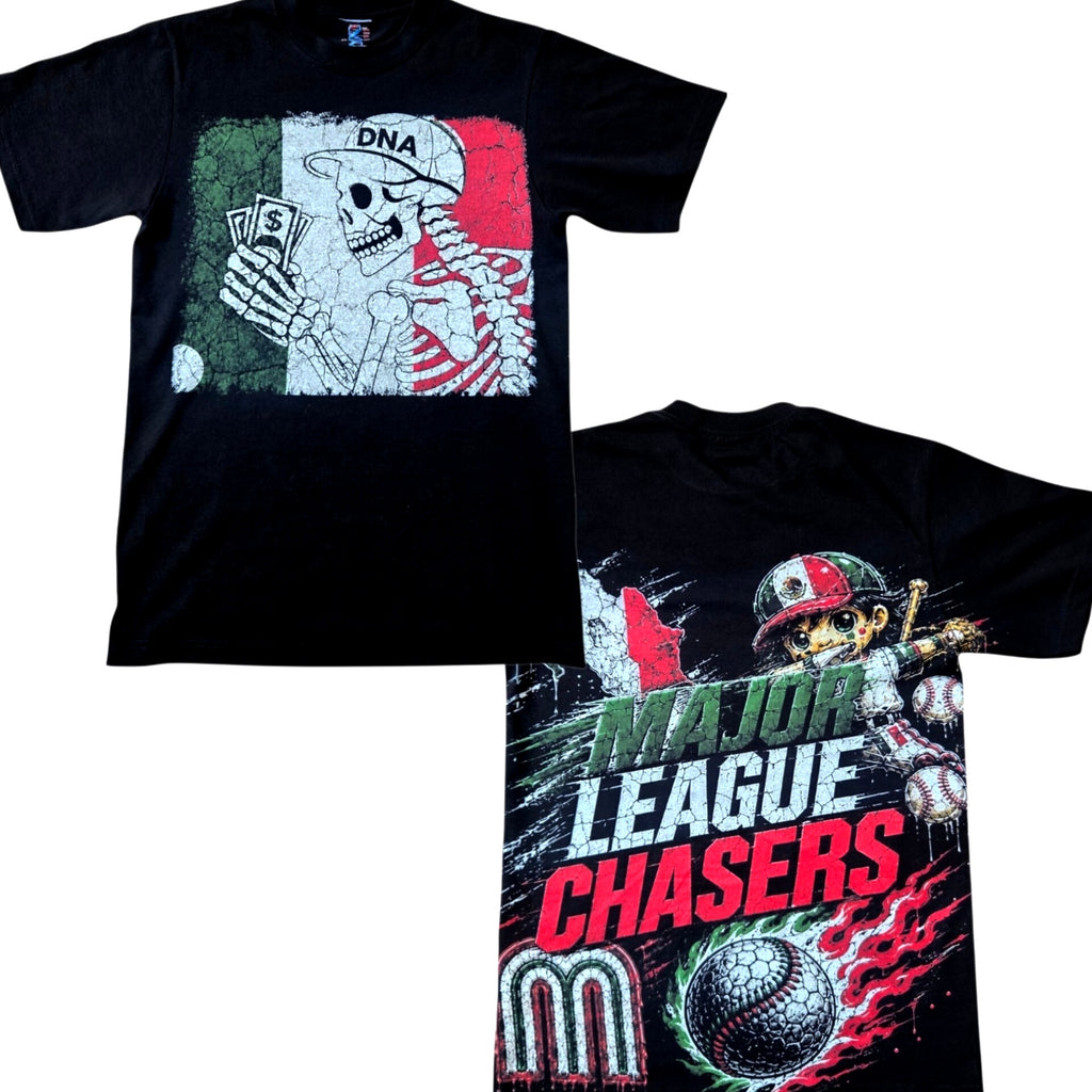 "MAJOR LEAGUE CHASERS" LOGO TEE- BLK (MEXICO EDITION 🇲🇽)