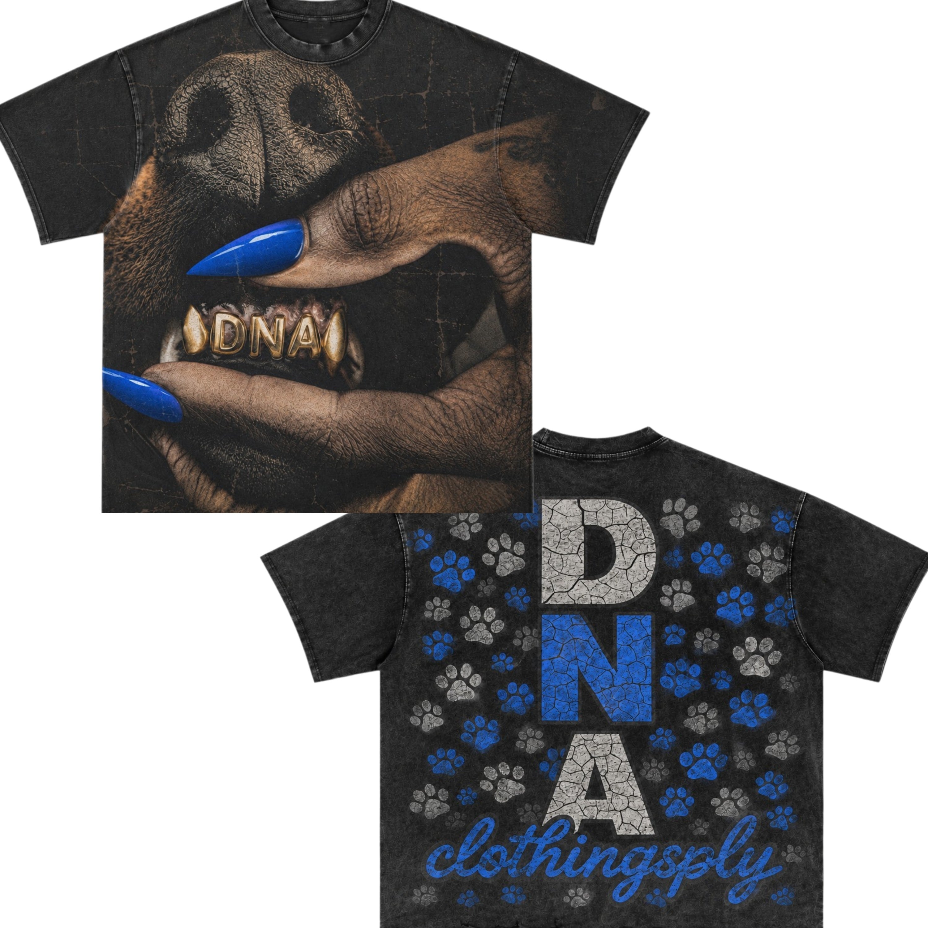 "DAWG S××T" TEE -BLACK/BLUE