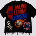 "MAJOR LEAGUE CHASERS" LOGO TEE -BLK (CHICAGO EDITION)