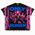 "ONLY HUMAN" TEE-BLK