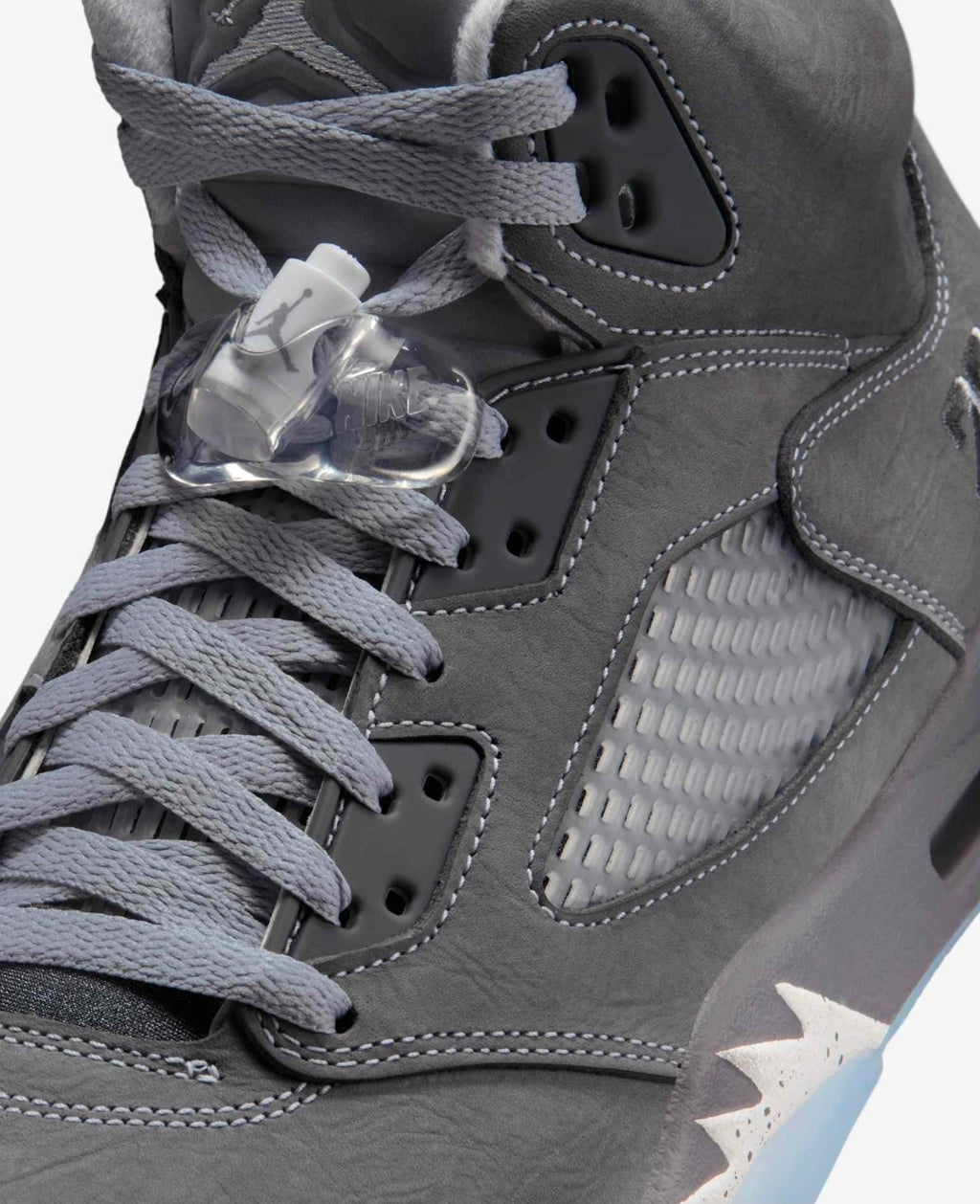 "Blackwealthkickz" RETRO 5 WOLF GREY (MENS)