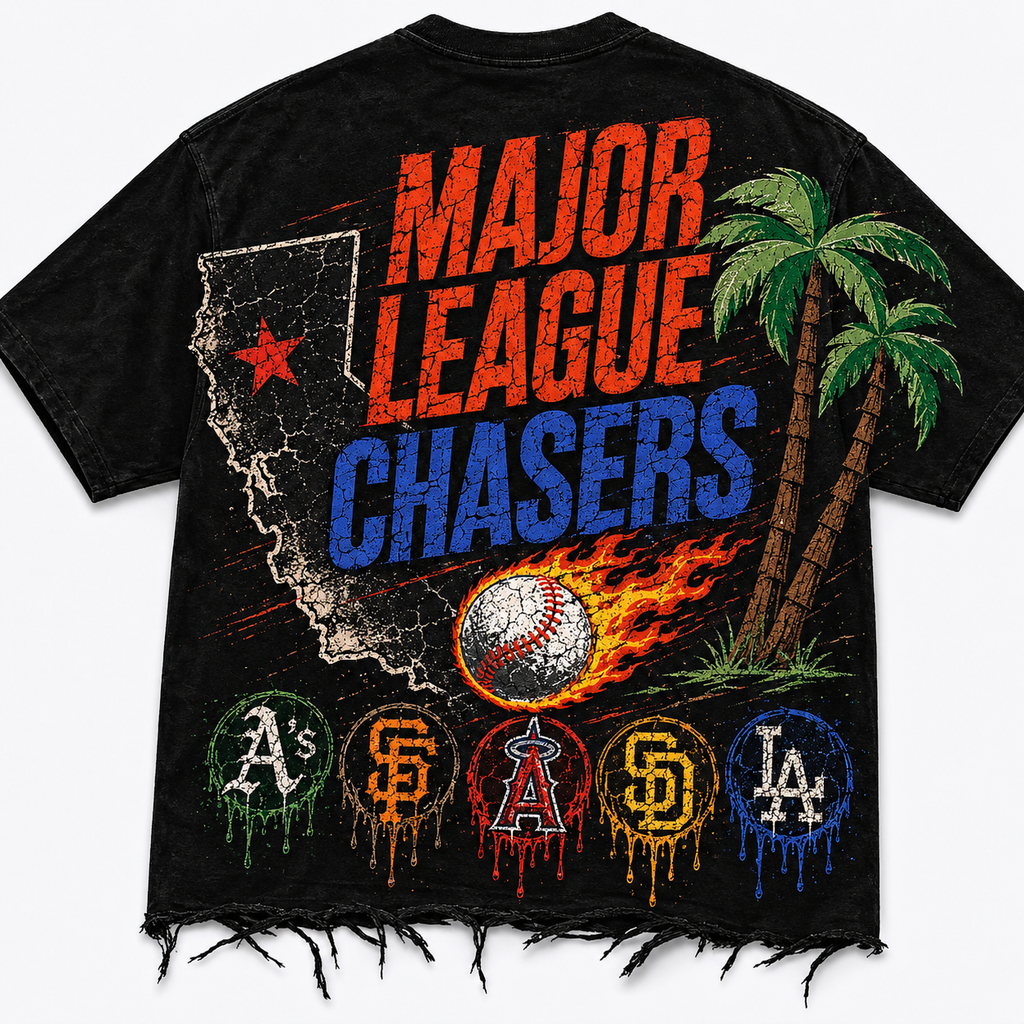 "MAJOR LEAGUE CHASERS" LOGO TEE -BLK (CALIFORNIA EDITION)