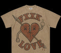 "F LOVE" UNISEX TEE -CREAM/BEIGE