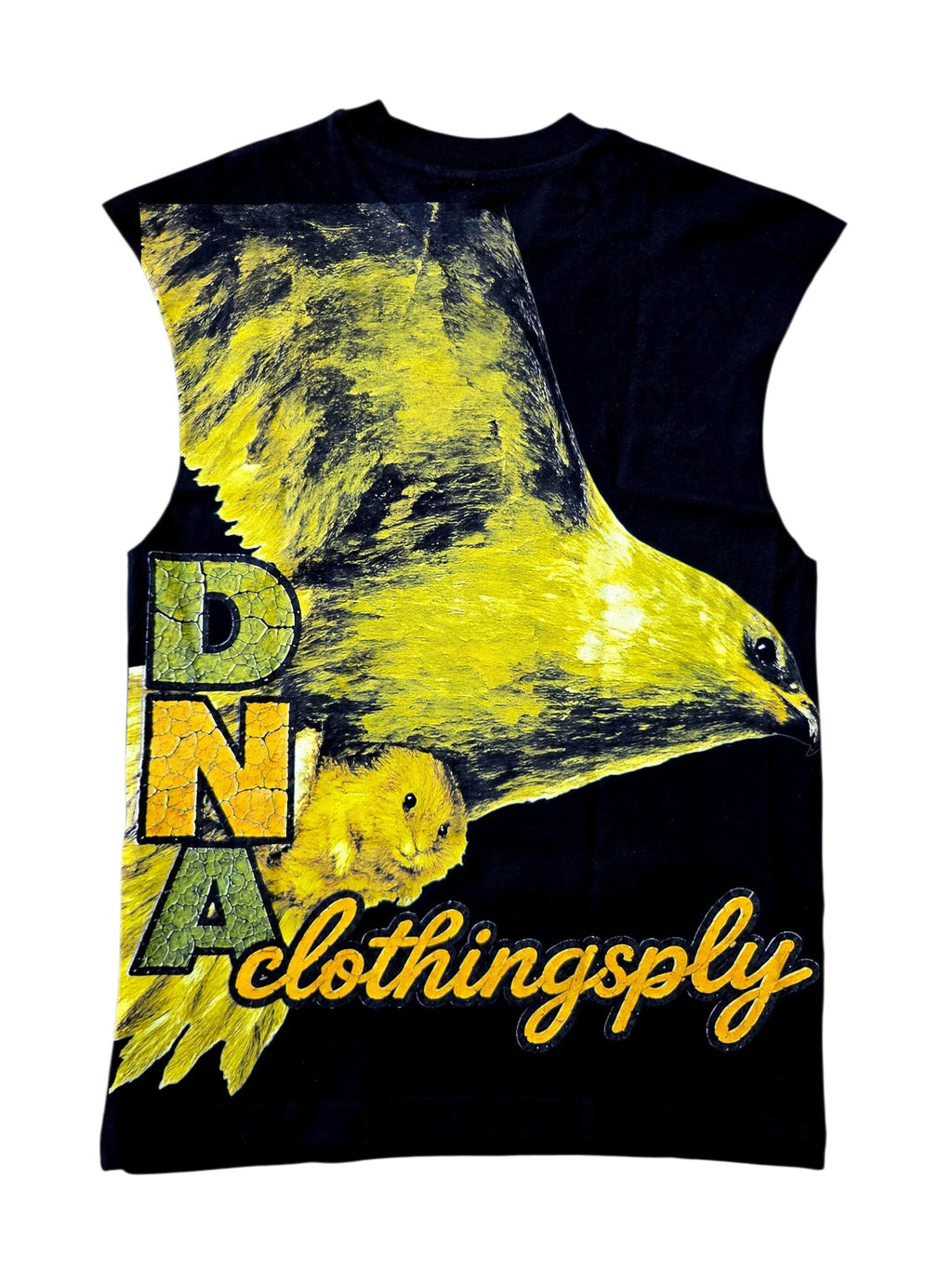 "EARLY BIRDS" SLEEVELESS UNISEX TEE -BLACK