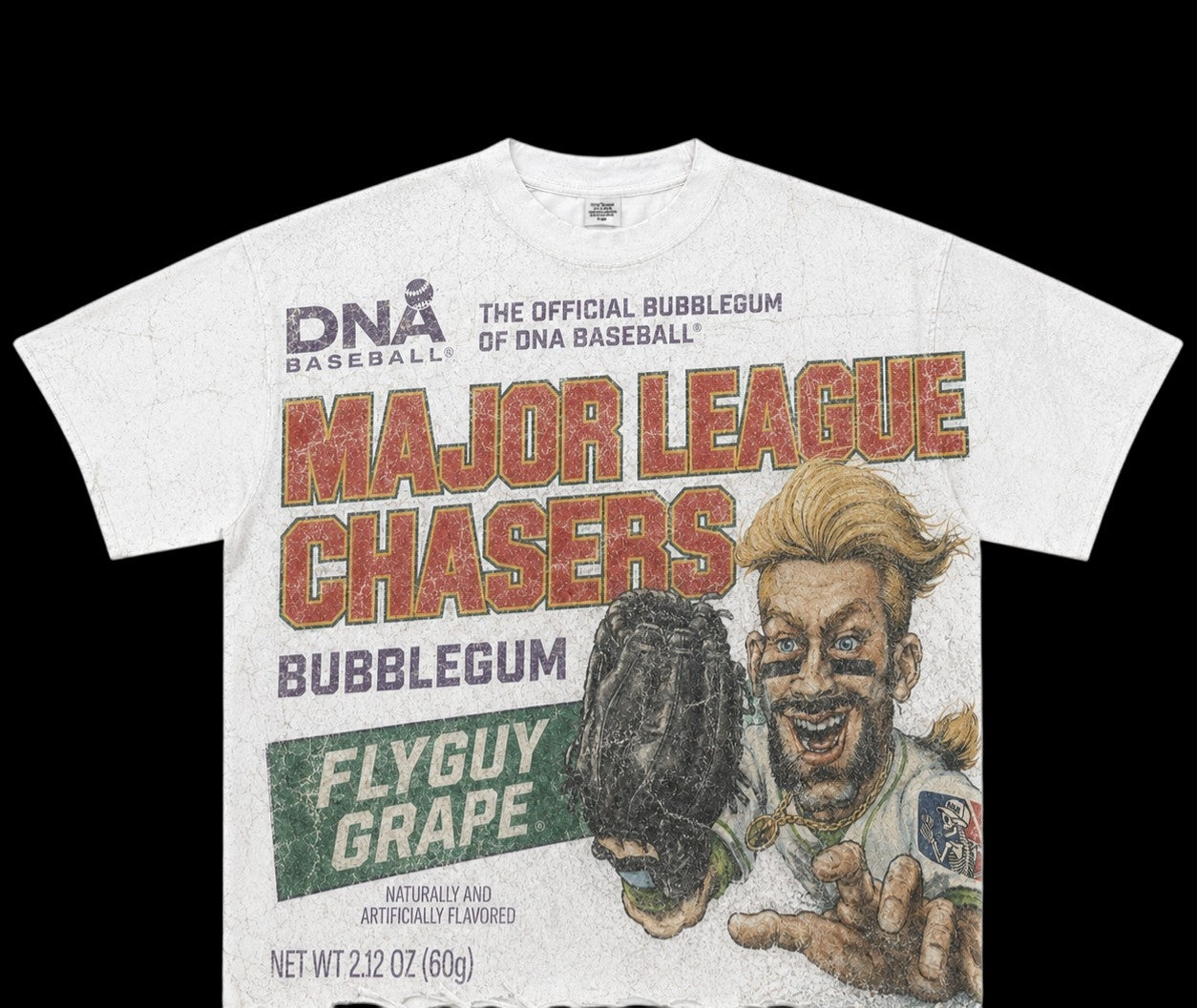 "MAJOR LEAGUE CHASERS" (FLYGUY GRAPE) TEE -WHITE
