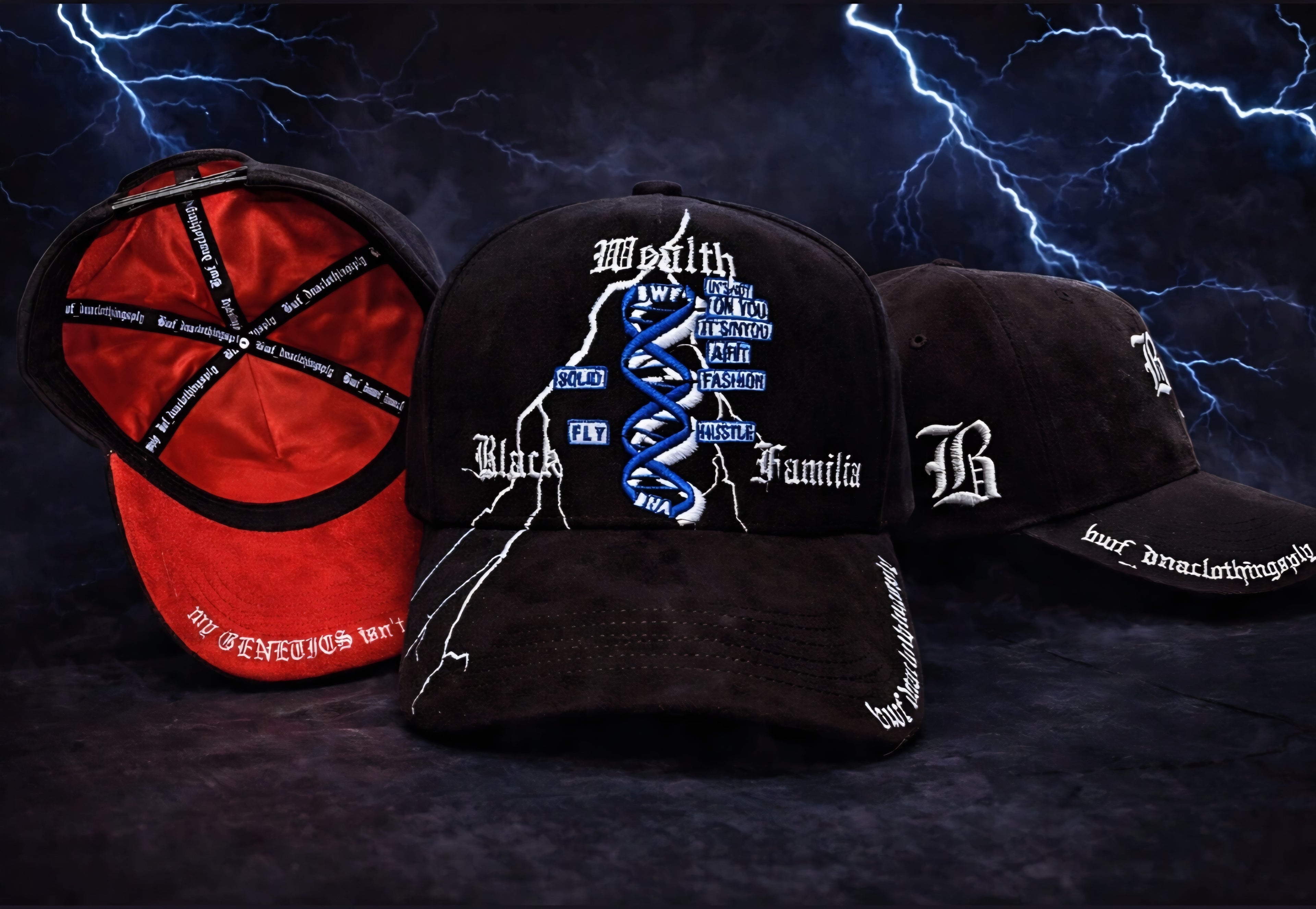 "BWF CORPORATE"     BLACK LIGHTNING SUEDE HATS
