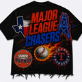 "MAJOR LEAGUE CHASERS" LOGO TEE -BLK (TEXAS EDITION)