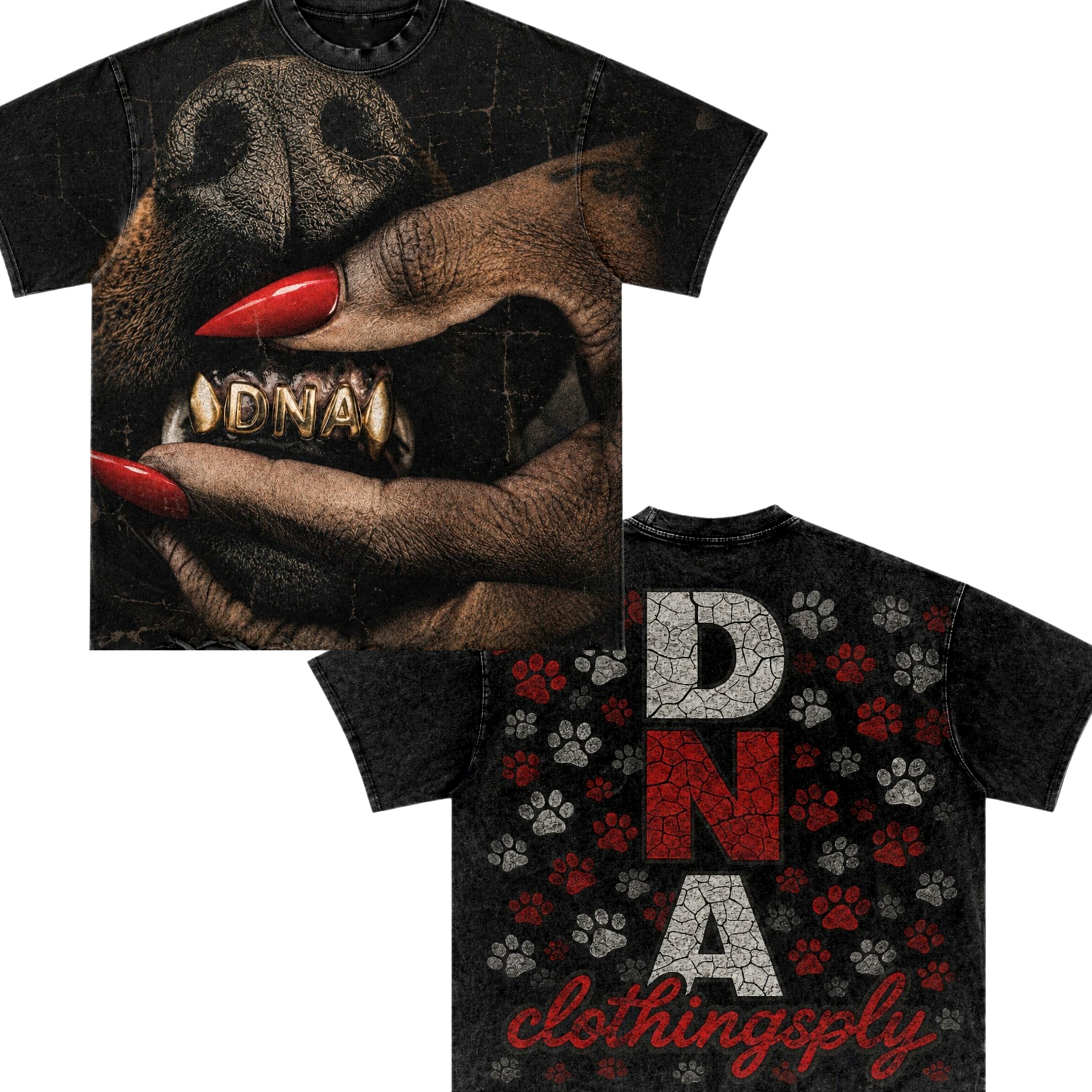 "DAWG S××T" TEE -CHARCOAL BLACK