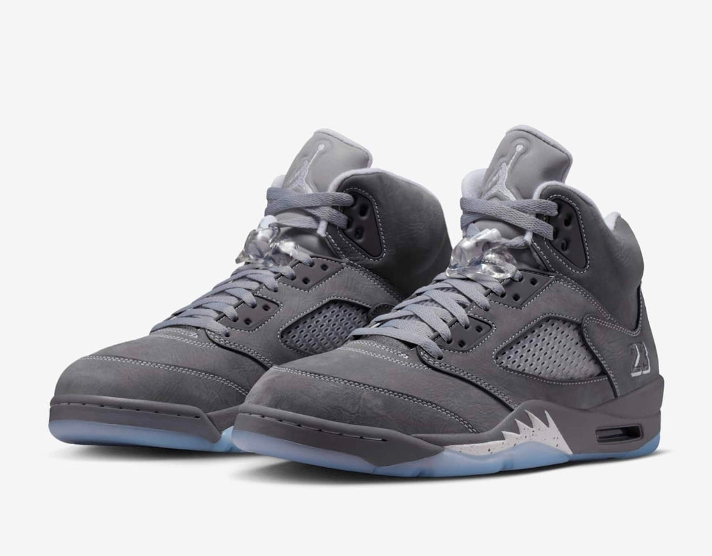 "Blackwealthkickz" RETRO 5 WOLF GREY (MENS)