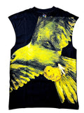 "EARLY BIRDS" SLEEVELESS UNISEX TEE -BLACK