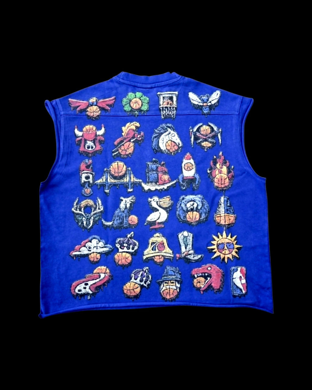 "BLACKWEALTH CLASSICS" (TEAM PLAYERS) SLEEVELESS UNISEX TEE -BLUE