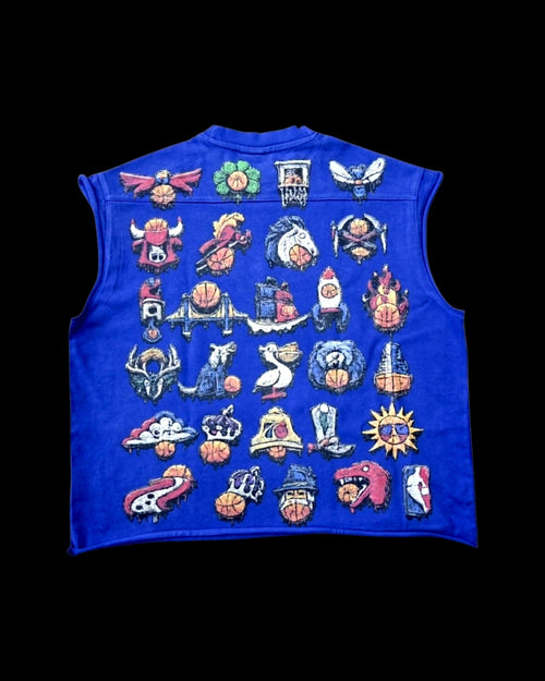 "BLACKWEALTH CLASSICS" (TEAM PLAYERS) SLEEVELESS UNISEX TEE -BLUE